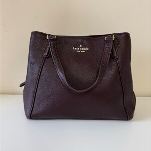 Kate Spade Dark Plum Leather Satchel